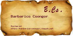 Barbarics Csongor névjegykártya